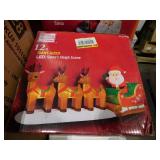 NEW HOME ACCENTS SANTA SLEIGH REINDEER 5.5