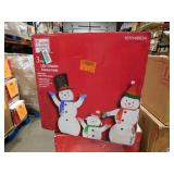 3-Piece Yuletide Lane LED Collapsible Snowman Family Holiday Yard Decoration