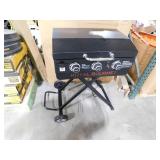 Royal Gourmet 23 in. 3-Burner Propane Gas Griddle with Collapsible Stand and Side Shelf, Left Spice Rack, 25,500 BTU, Black