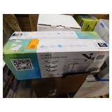 52 in. Indoor Farmhouse Downrod Flush Mount Black Ceiling Fan with LED Light Kit and 6 Speed DC Motor