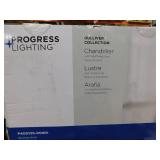 Gulliver Collection 38-1/2 in. Coastal 4-Light Graphite Coastal Linear Chandelier Light with Weathered Driftwood Frame