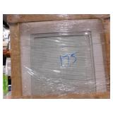 36in. x 96in. Exterior Door Slab, Full Glass with Blinds.