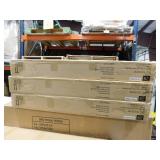 (3) Hampton Bay Avondale 24 in. W x 12 in. D x 42 in. H Ready to Assemble Plywood Shaker Wall Kitchen Cabinet in White Oak