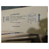 Williston 26 in. Rectangle Natural Backless Wood Counter Height Stool with Cushioned Seat