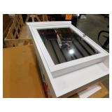 Glacier Bay 23-1/2 in. W x 32-1/2 in. H Framed Surface-Mount Bathroom Medicine Cabinet with Mirror, White