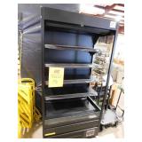 NSF 40 in. Commercial Black Vertical Open Air Display Merchandiser