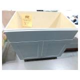 Hampton Bay Shaker 36 in. W x 24 in. D x 34.5 in. H Assembled Sink Base Kitchen Cabinet in Dove Gray