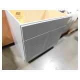 Hampton Bay Shaker 36 in. W x 24 in. D x 34.5 in. H Assembled Sink Base Kitchen Cabinet in Dove Gray