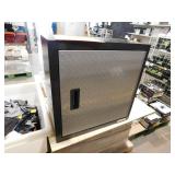 Gladiator Premier Series Steel 1-Shelf Wall Mounted Garage Cabinet in Silve Tread (24 in W x 24 in H x 12 in D)