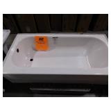 Bootz Industries Maui 60 in. x 30 in. Alcove Soaking Bathtub with Left Drain in White