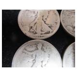 Four Walking Liberty Half Dollars