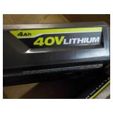 2 Ryobi 40V Lithium Batteries...