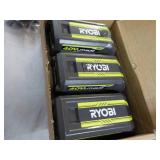 3 Ryobi 40V Lithium Batteries...