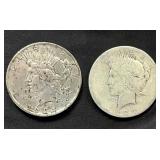 Pair of 1923 Peace Dollars