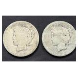 Pair of 1923 Peace Dollars