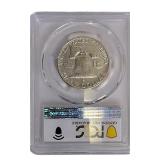 1950 D Ben Franklin Half Dollar Coin in PCGS Holder