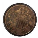 1871 Civil War Era 2-Cent Coin: A Rare Coin from a Low Mintage Year