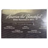 2011 Set of Gold-Plated America the Beautiful Quarters.