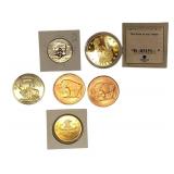Here is a great collection of quality tokens and fine copper rounds. You will find an impressive set of coins!