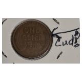 1944 Wheat Penny F-30 Brown Error: Reverse Cent