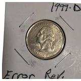 1999-D Quarter Error: Reverse Cent