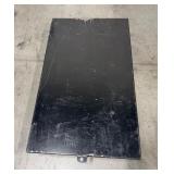 (2) black Uline Heavy Duty floor dolly. Both 40” L x 24” W