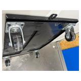 (2) black Uline Heavy Duty floor dolly. Both 40” L x 24” W