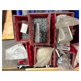(2) pallets of hardware, foam backer rods, metal stiffener bars, and Novacel support brackets and more