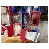 (2) pallets of hardware, foam backer rods, metal stiffener bars, and Novacel support brackets and more