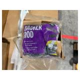 (2) pallets of hardware, foam backer rods, metal stiffener bars, and Novacel support brackets and more