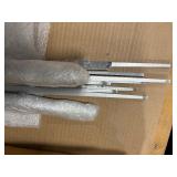 (2) pallets of hardware, foam backer rods, metal stiffener bars, and Novacel support brackets and more