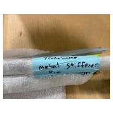 (2) pallets of hardware, foam backer rods, metal stiffener bars, and Novacel support brackets and more