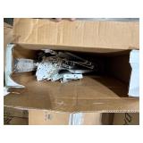 Pallet of Hardware: Door Stop Wall Mounts, Routing eye bolts, corner braces, Hafele Panel Connectors