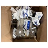 Pallet of Hardware: Door Stop Wall Mounts, Routing eye bolts, corner braces, Hafele Panel Connectors