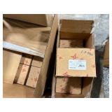 Pallet of Hardware: Door Stop Wall Mounts, Routing eye bolts, corner braces, Hafele Panel Connectors