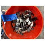 (4) buckets of metal spring clamps