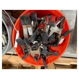 (4) buckets of metal spring clamps
