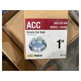 Pallet of spray paint, WD40, compressor oil, metal tape hardware, electrical box and fasteners