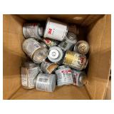 Pallet of: Caulk, Adhesive, PVC cement, Sealant, Primer, Paint rollers