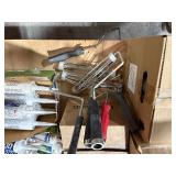 Pallet of: Caulk, Adhesive, PVC cement, Sealant, Primer, Paint rollers