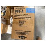 Pallet of: Caulk, Adhesive, PVC cement, Sealant, Primer, Paint rollers