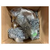 Pallet of Hardware, PVC Couplers, threaded rods, machine screws, and more