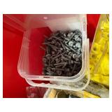 Pallet of Hardware, PVC Couplers, threaded rods, machine screws, and more