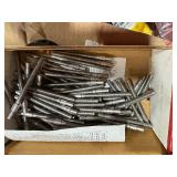 Pallet of Hardware, PVC Couplers, threaded rods, machine screws, and more