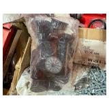 Pallet of Hardware, PVC Couplers, threaded rods, machine screws, and more