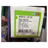 Pallet of Hardware, PVC Couplers, threaded rods, machine screws, and more