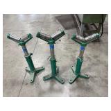 (3) Adjustable V-head Pipe Roller Stands