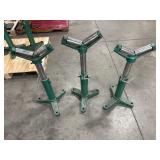 (3) Adjustable V-head Pipe Roller Stands
