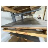 Metal sheets of assorted sizes, some of the larger sheets are 10’ x 5’.