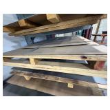 Metal sheets of assorted sizes, some of the larger sheets are 10’ x 5’.